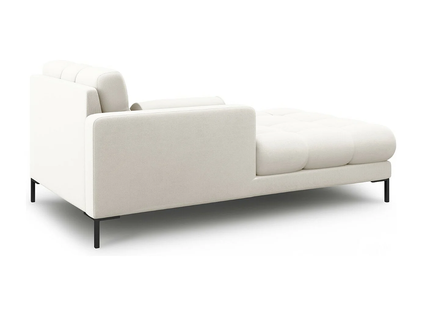 Cosmopolitan Design - Linker meridiaan "Bali" Structurele stof, Lichtbeige - 185x102x75cm