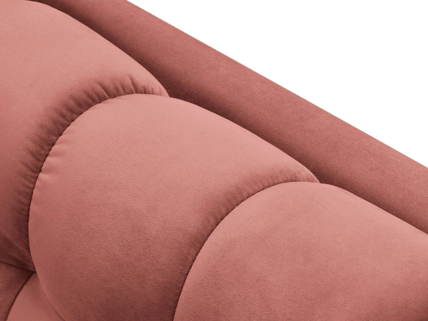 Cosmopolitan Design - Chaiselongue links "Bali" aus Samt rosa - 185x102x75cm