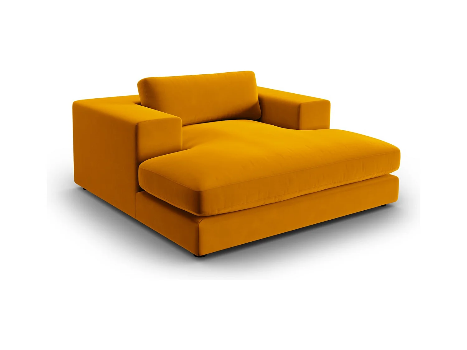 CXL by Christian Lacroix - Chaise longue "Tendance" de terciopelo oro - 156x140x72cm