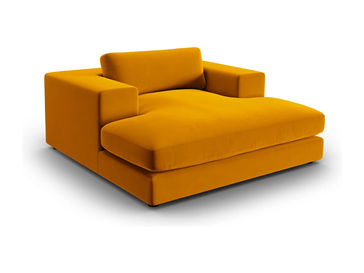 CXL by Christian Lacroix - Cama de dia "Tendance" em veludo dourado - 156x140x72cm