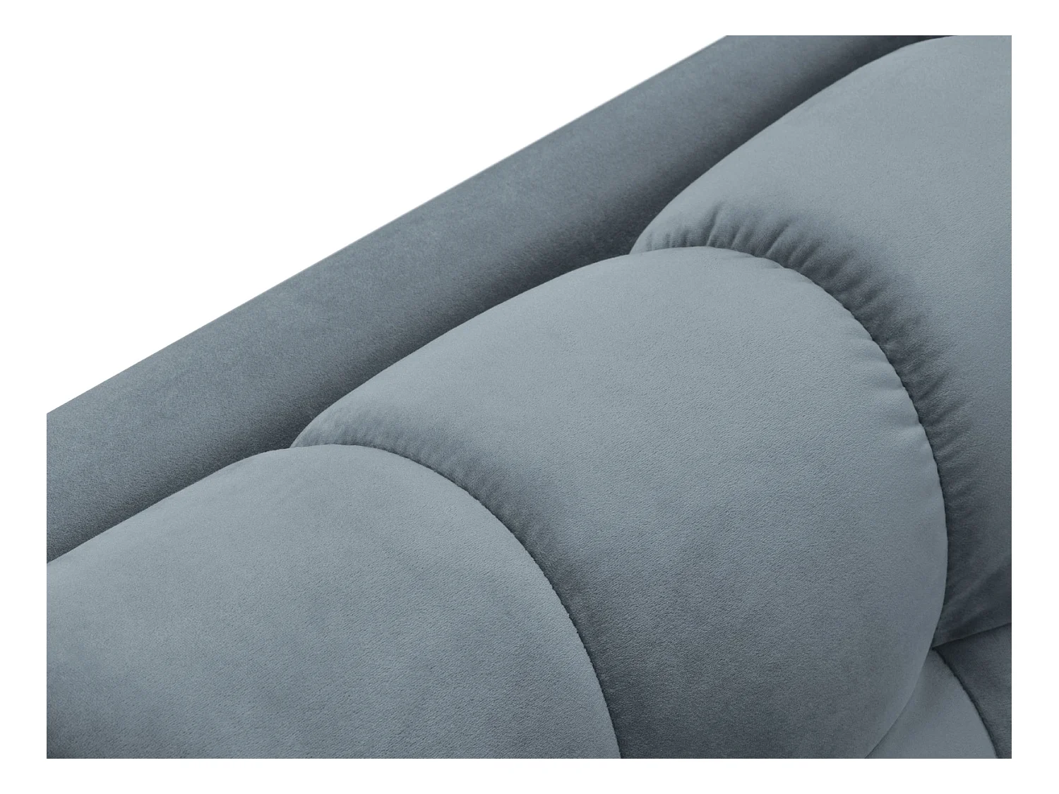 Cosmopolitan Design - Rechter chaise longue "Bali" Flueel, Lichtblauw - 185x102x75cm