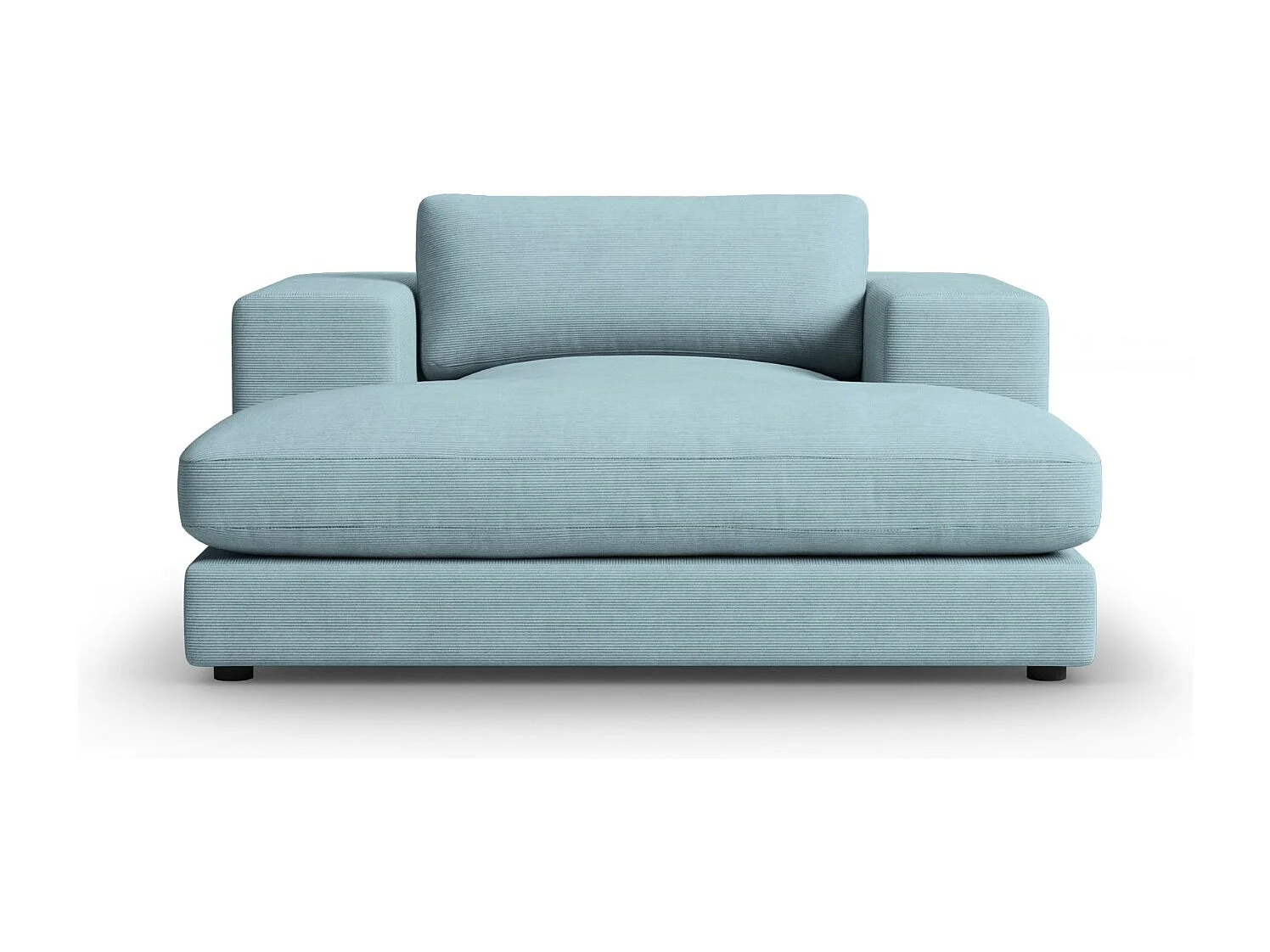 CXL by Christian Lacroix - Chaise longue "Tendance" in velluto a coste azzurro - 156x140x72cm