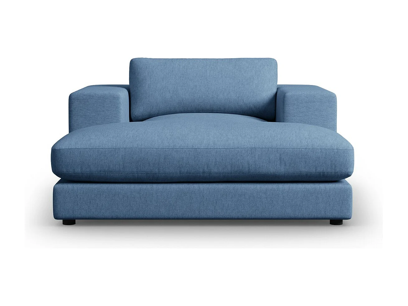 CXL by Christian Lacroix - Méridienne "Tendance" en tissu structurel bleu foncé - 156x140x72cm