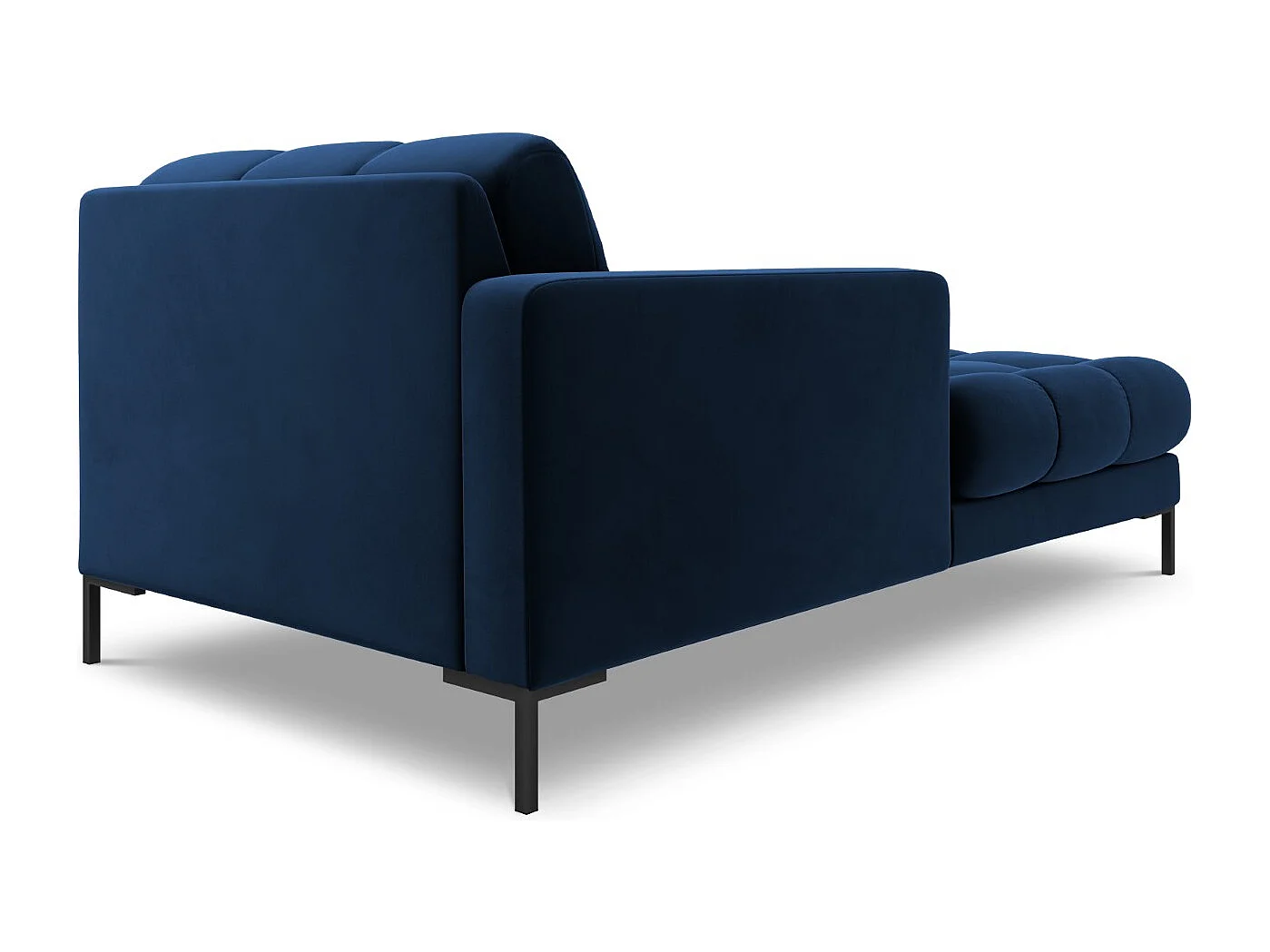Cosmopolitan Design - Chaise longue esquerda "Bali" em veludo azul real - 185x102x75cm