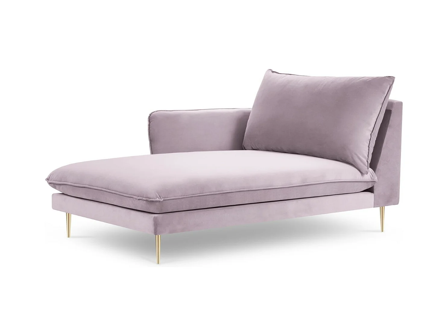 Cosmopolitan Design - Linker meridiaan "Vienna" Flueel, Lavendel - 170x110x95cm