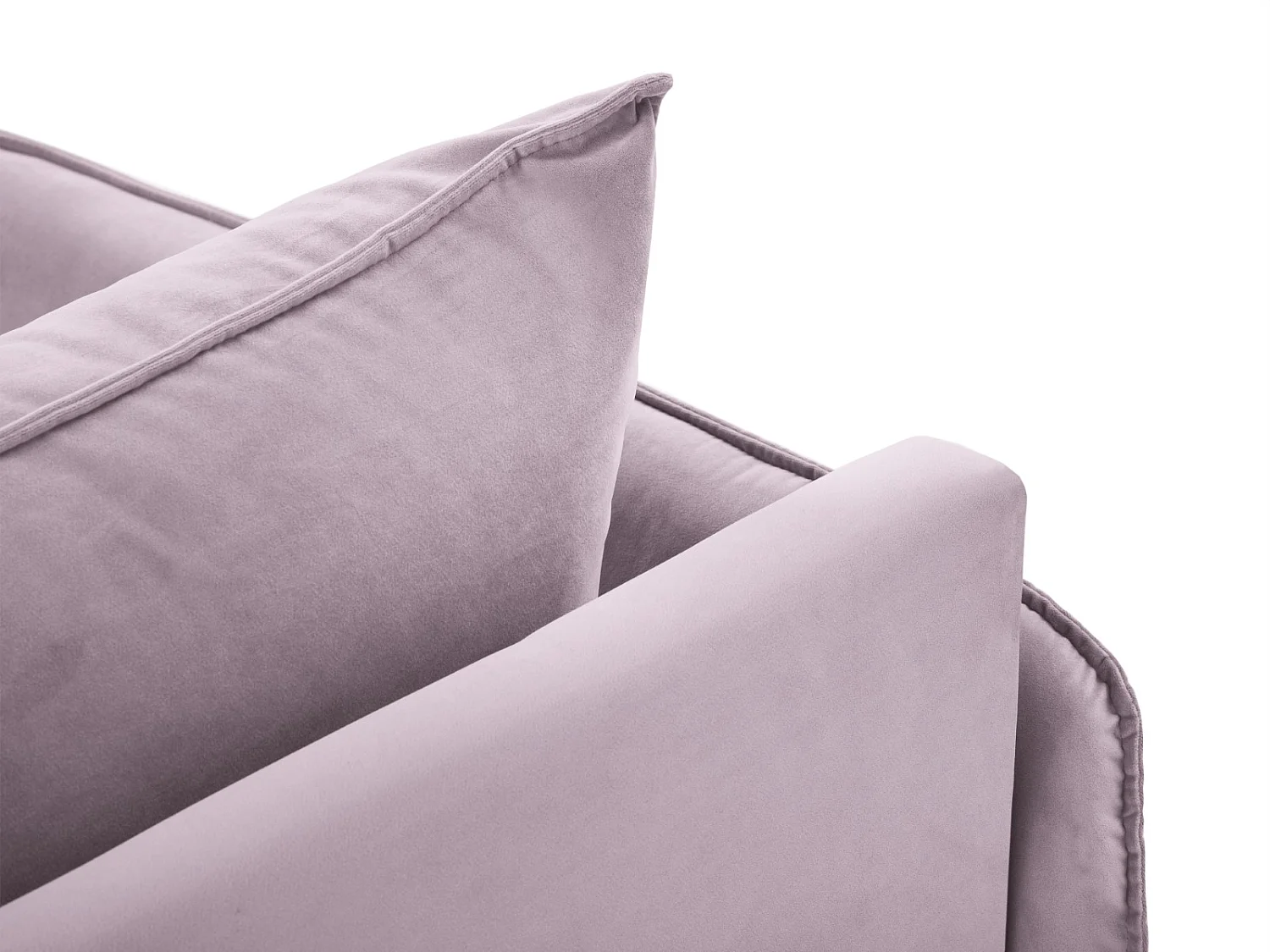 Cosmopolitan Design - Méridienne gauche "Vienna" en velours lavande - 170x110x95cm