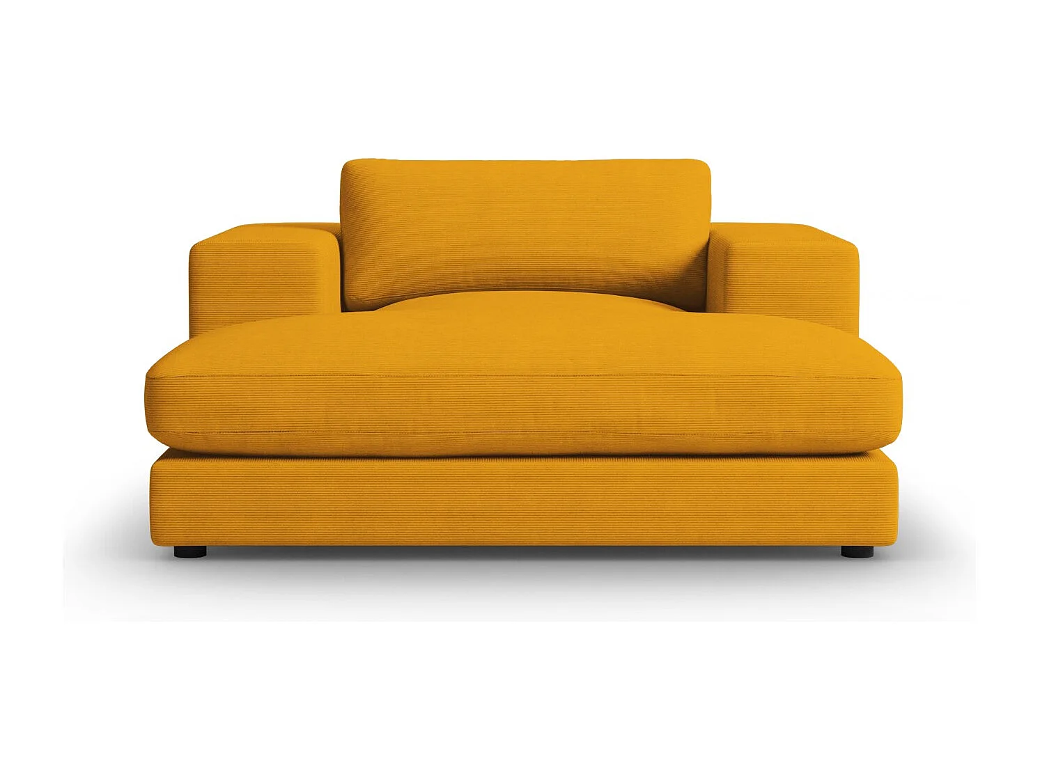 CXL by Christian Lacroix - Chaise longue "Tendance" in velluto a coste giallo - 156x140x72cm