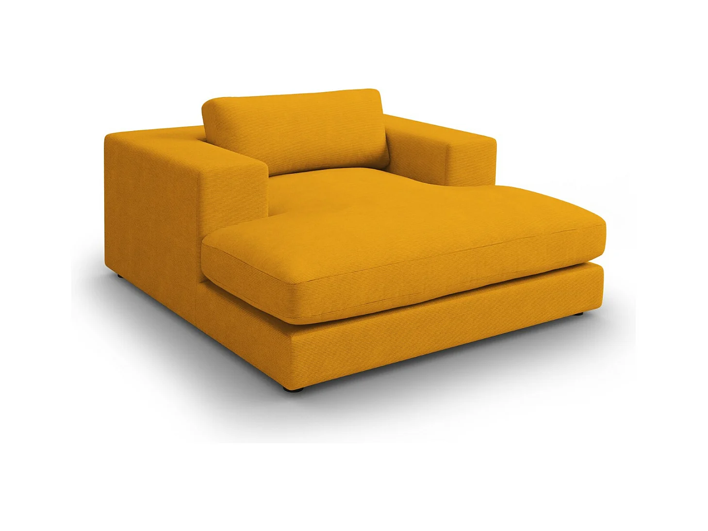 CXL by Christian Lacroix - Chaise longue "Tendance" Ribfluwelen, GEEL - 156x140x72cm