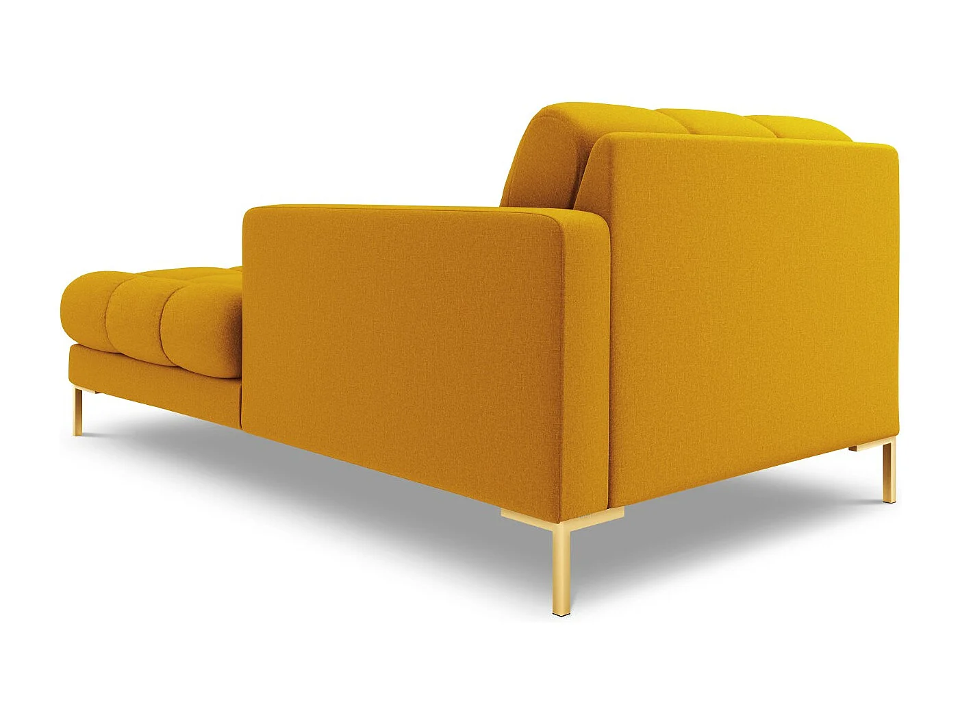 Cosmopolitan Design - Rechter chaise longue "Bali" Structurele stof, GEEL - 185x102x75cm