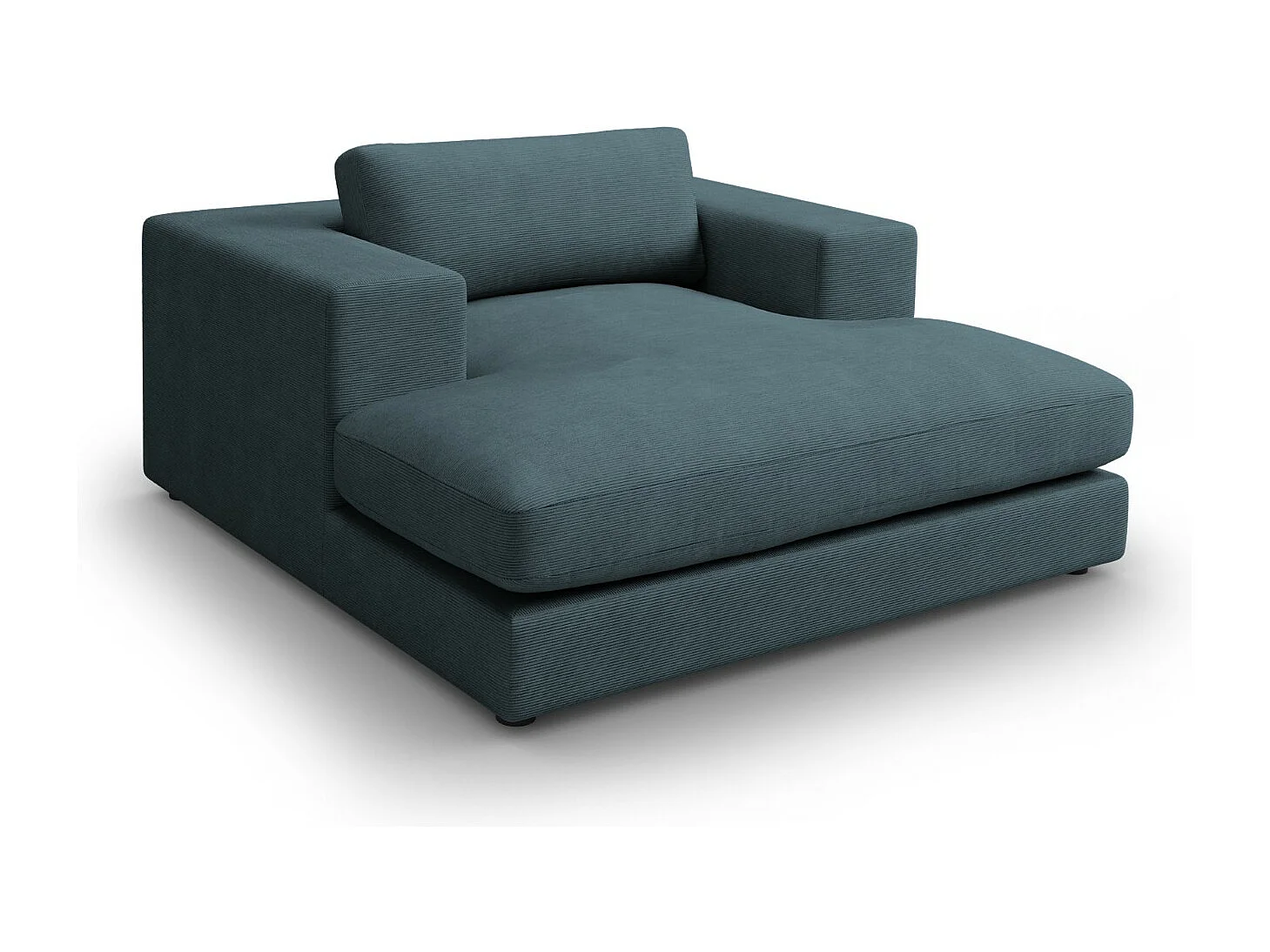 CXL by Christian Lacroix - Chaise longue "Tendance" in velluto a coste blu - 156x140x72cm