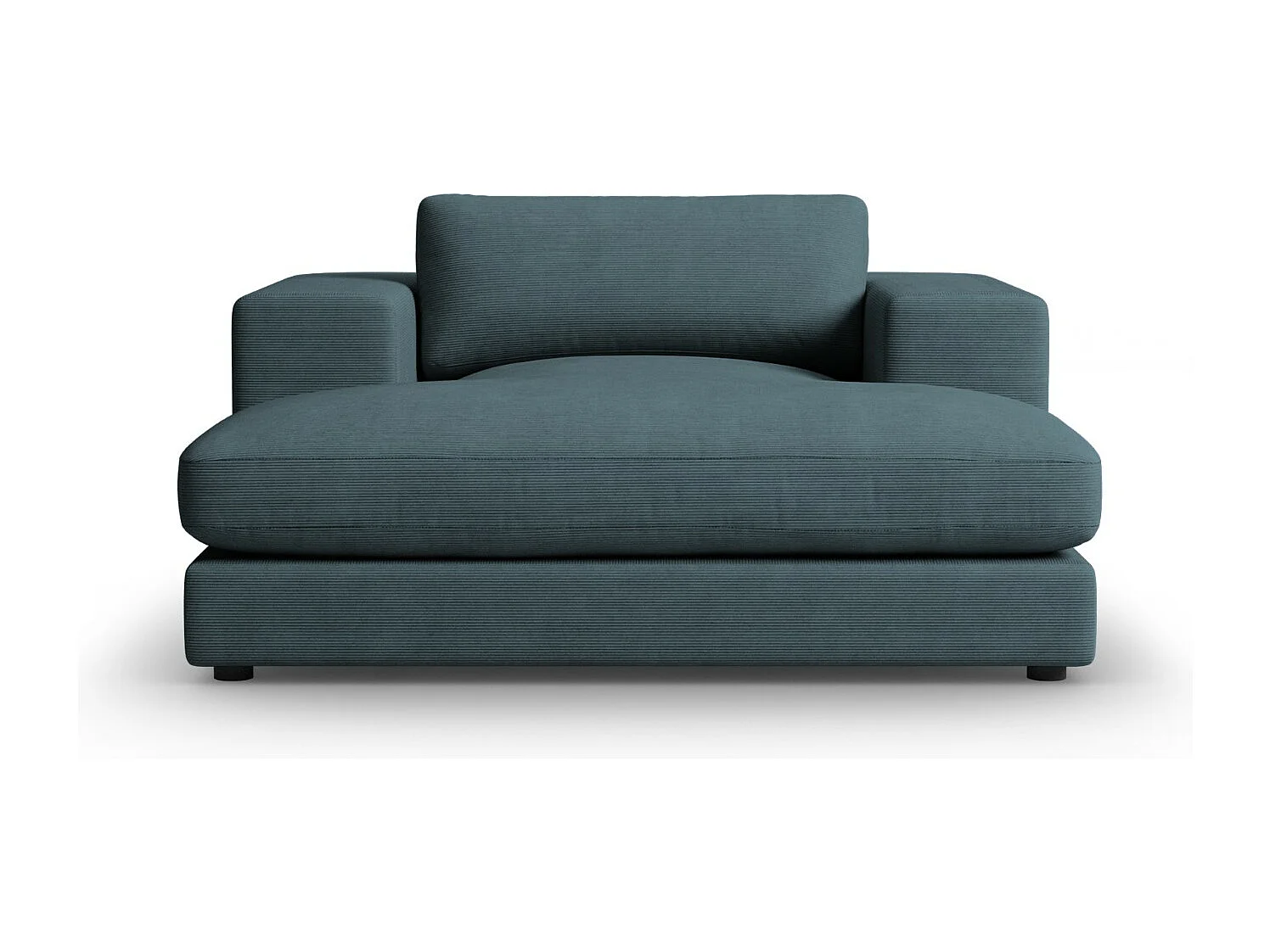 CXL by Christian Lacroix - Chaise longue "Tendance" in velluto a coste blu - 156x140x72cm