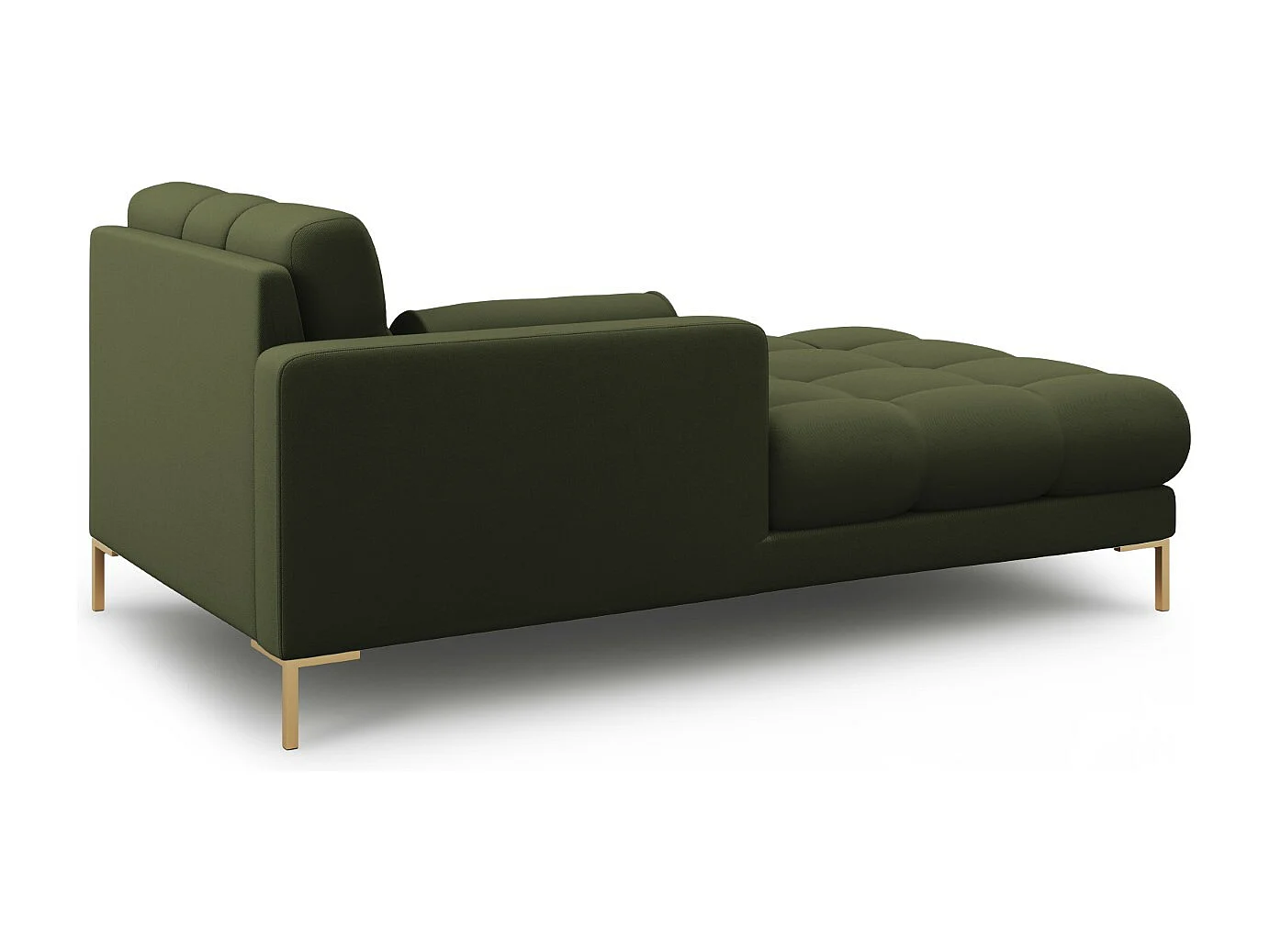 Cosmopolitan Design - Chaise longue sinistra "Bali" in tessuto strutturato verde - 185x102x75cm