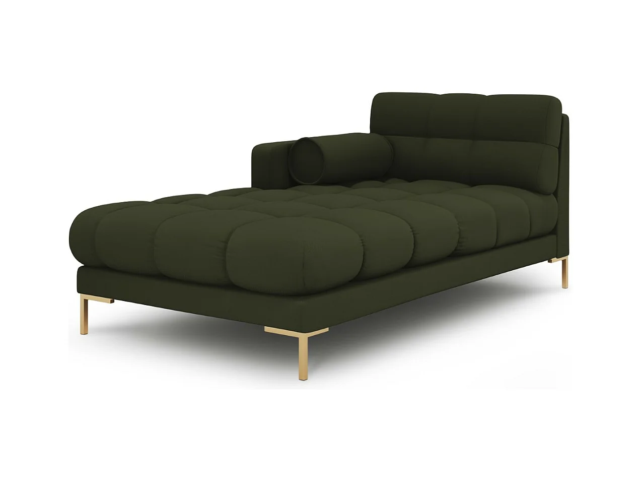 Cosmopolitan Design - Linker meridiaan "Bali" Structurele stof, Groente - 185x102x75cm