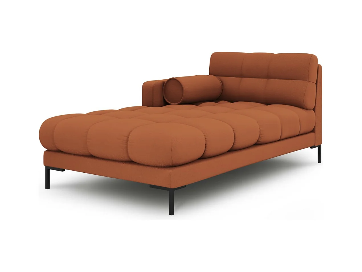 Cosmopolitan Design - Linker meridiaan "Bali" Structurele stof, Baksteen - 185x102x75cm