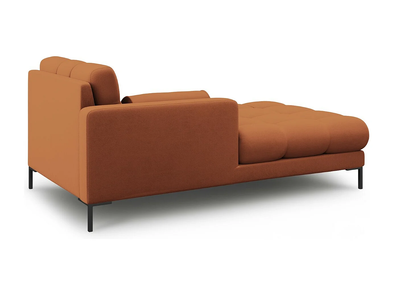 Cosmopolitan Design - Méridienne gauche "Bali" en tissu structurel brique - 185x102x75cm