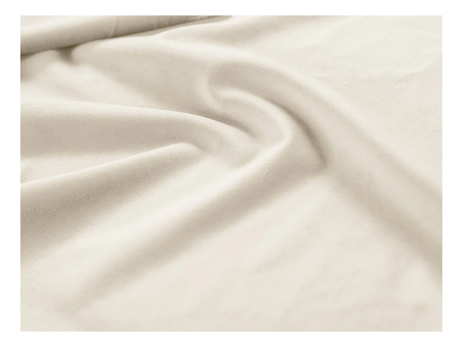 Cosmopolitan Design - Méridienne droite "Bali" en velours beige clair - 185x102x75cm