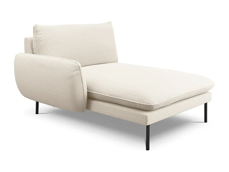 Cosmopolitan Design - Méridienne gauche "Vienna" en bouclé beige - 170x110x95cm