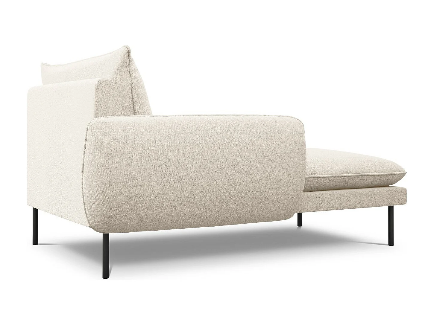 Cosmopolitan Design - Méridienne gauche "Vienna" en bouclé beige - 170x110x95cm