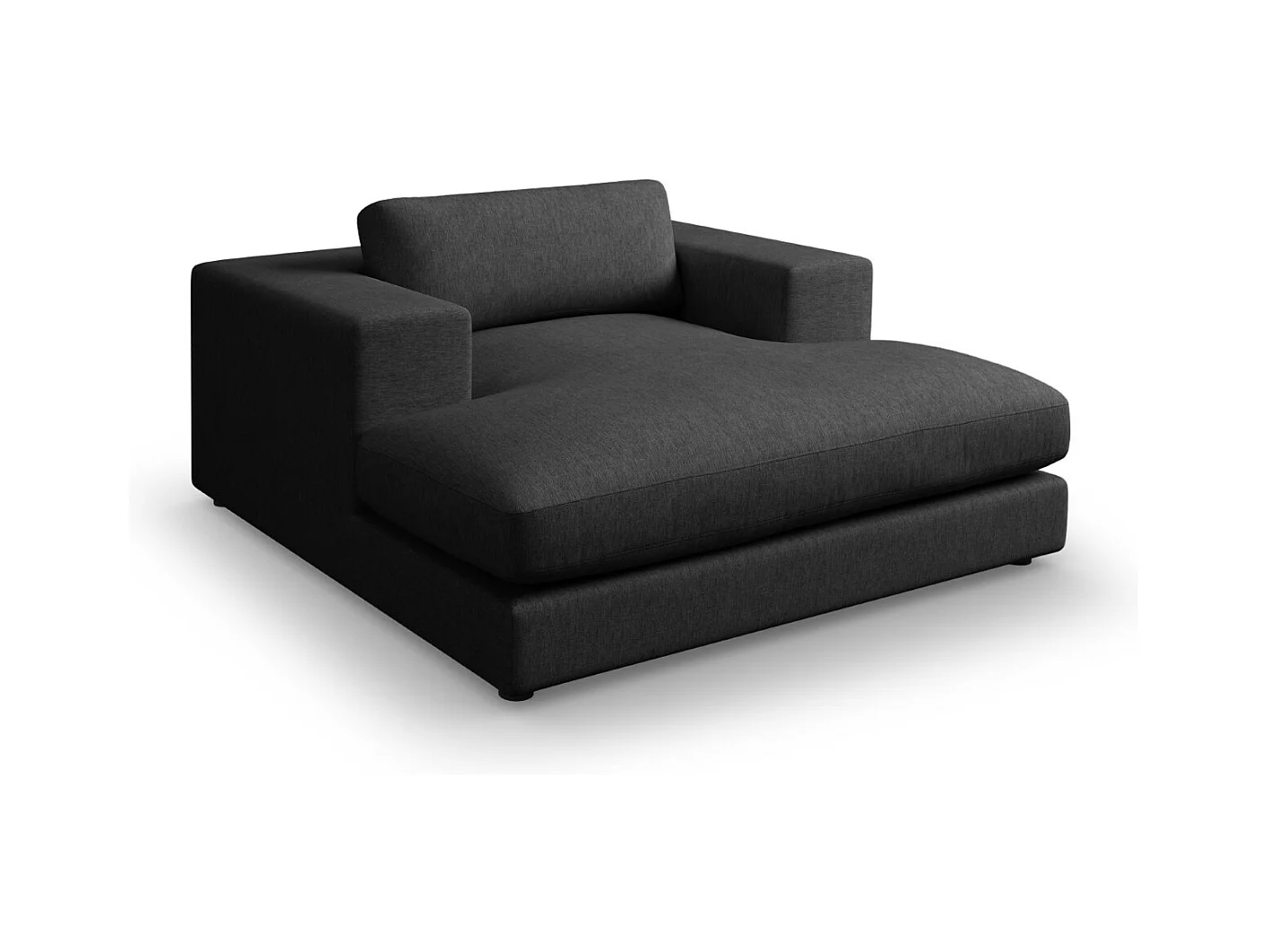 CXL by Christian Lacroix - Chaise longue "Tendance" Structurele stof, Zwart - 156x140x72cm