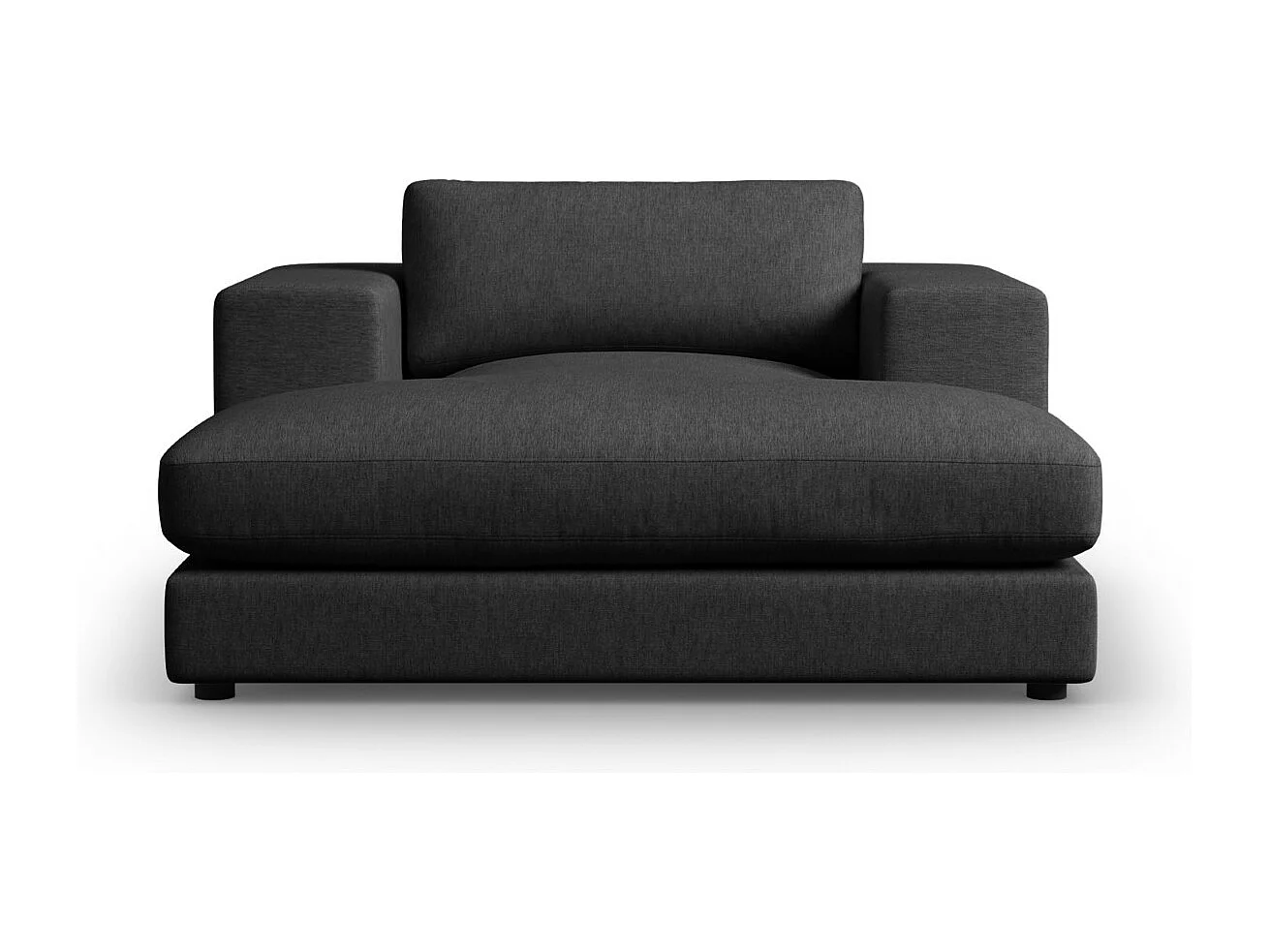 CXL by Christian Lacroix - Chaise longue "Tendance" Structurele stof, Zwart - 156x140x72cm