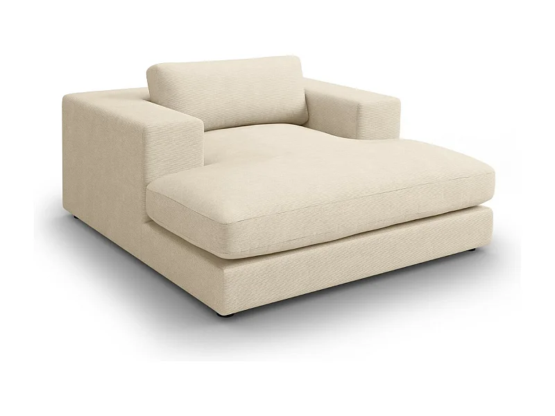 CXL by Christian Lacroix - Cama de dia "Tendance" em veludo cotelê bege claro - 156x140x72cm