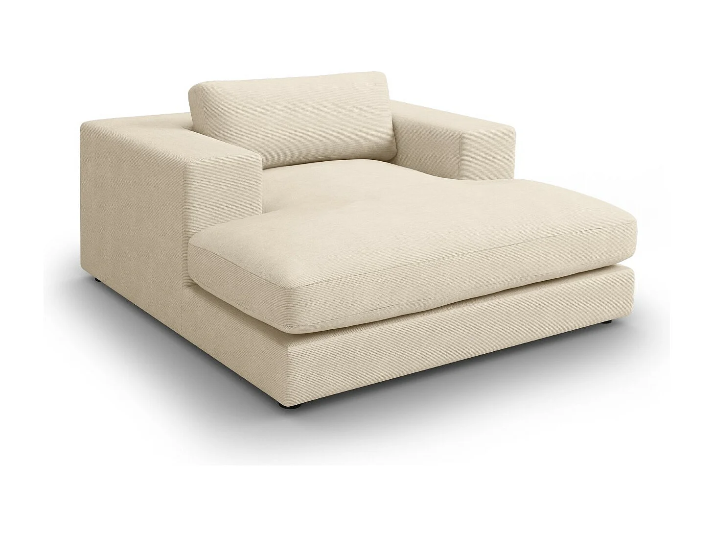 CXL by Christian Lacroix - Chaise longue "Tendance" in velluto a coste beige chiaro - 156x140x72cm