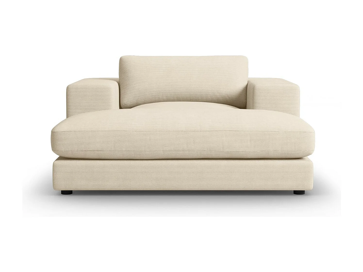 CXL by Christian Lacroix - Chaise longue "Tendance" in velluto a coste beige chiaro - 156x140x72cm