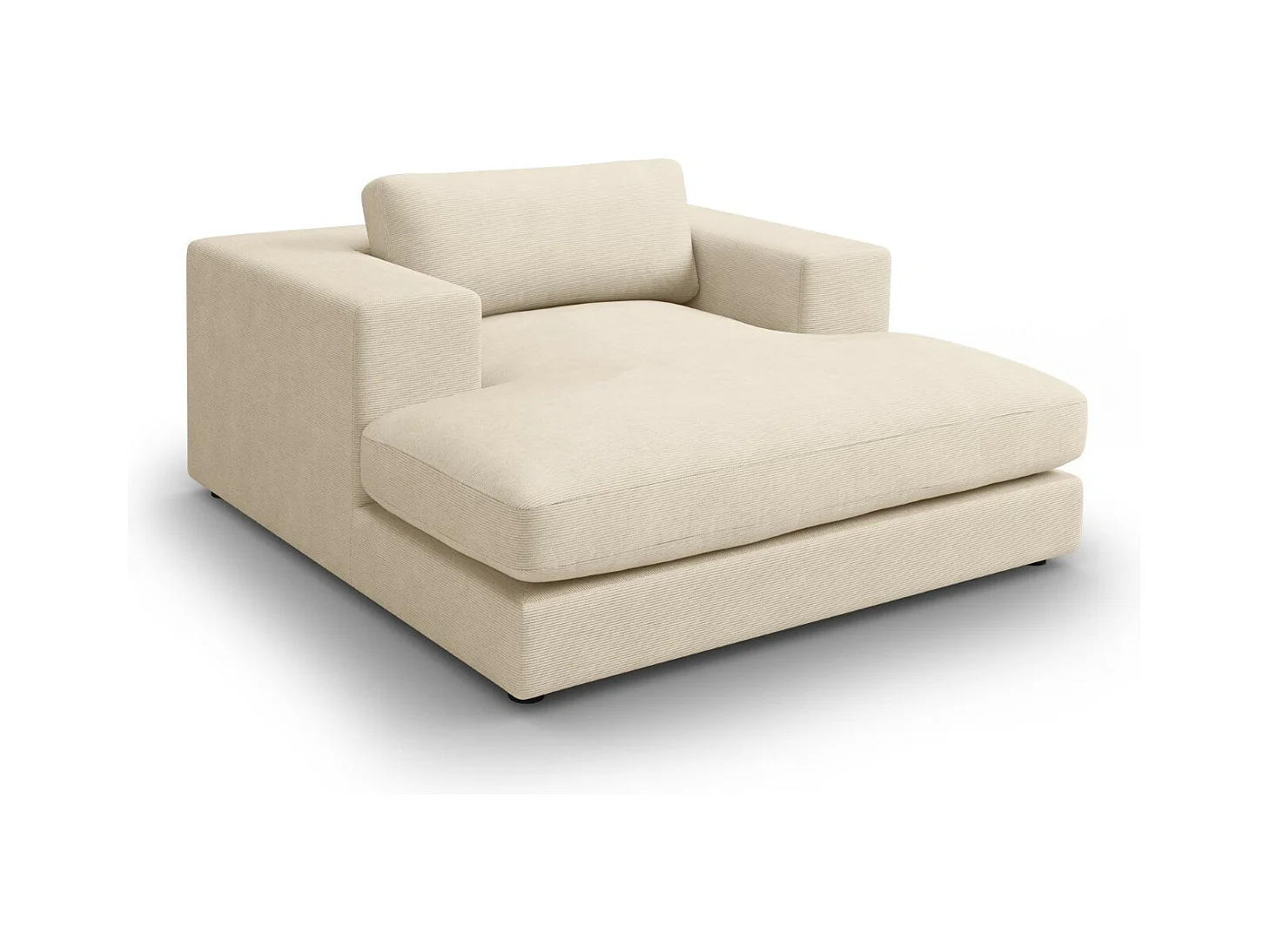 CXL by Christian Lacroix - Chaise longue "Tendance" Ribfluwelen, Lichtbeige - 156x140x72cm