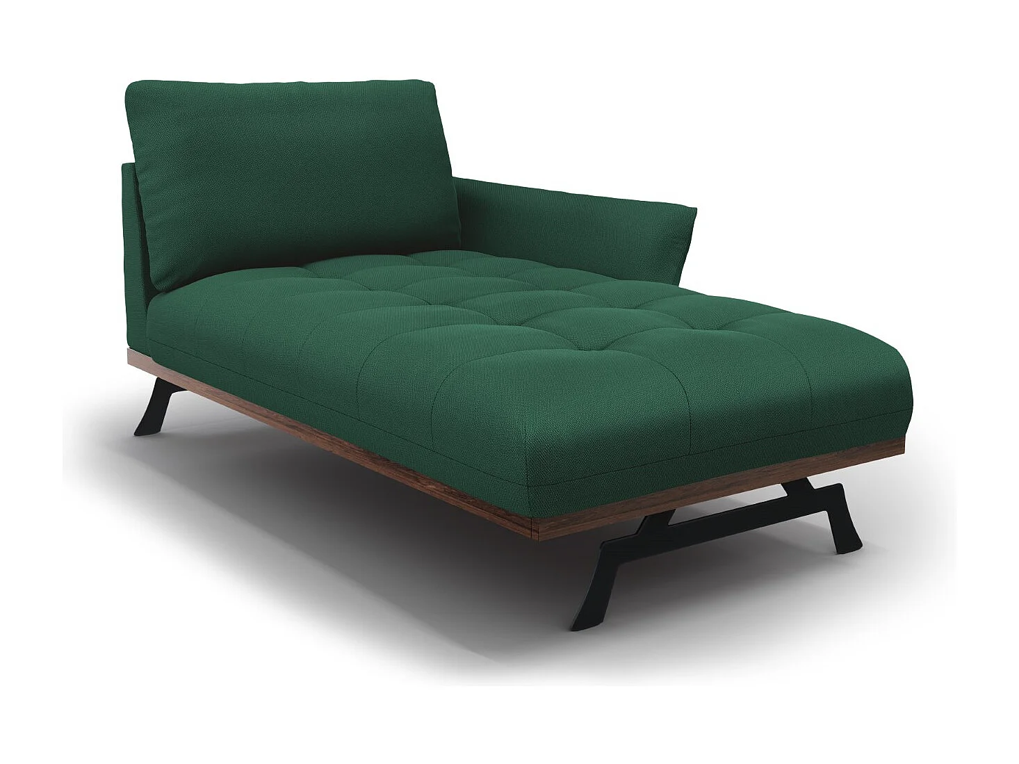 CXL by Christian Lacroix - Szezlong bok prawy, "Olivier" tkanina strukturalna, zielony - 171x100x87cm