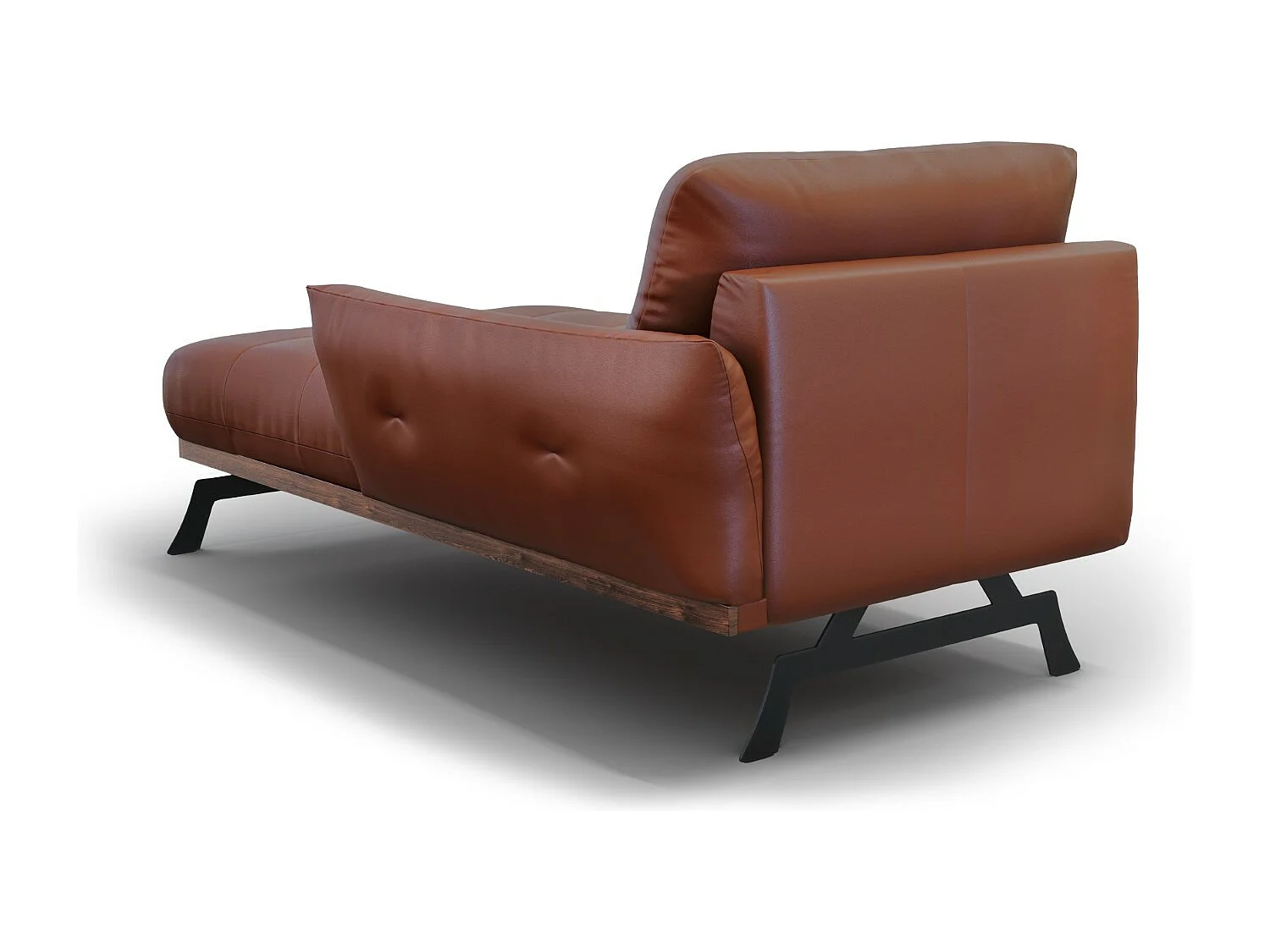 CXL by Christian Lacroix - Szezlong bok prawy, "Olivier" skóra naturalna, brązowy - 171x100x87cm
