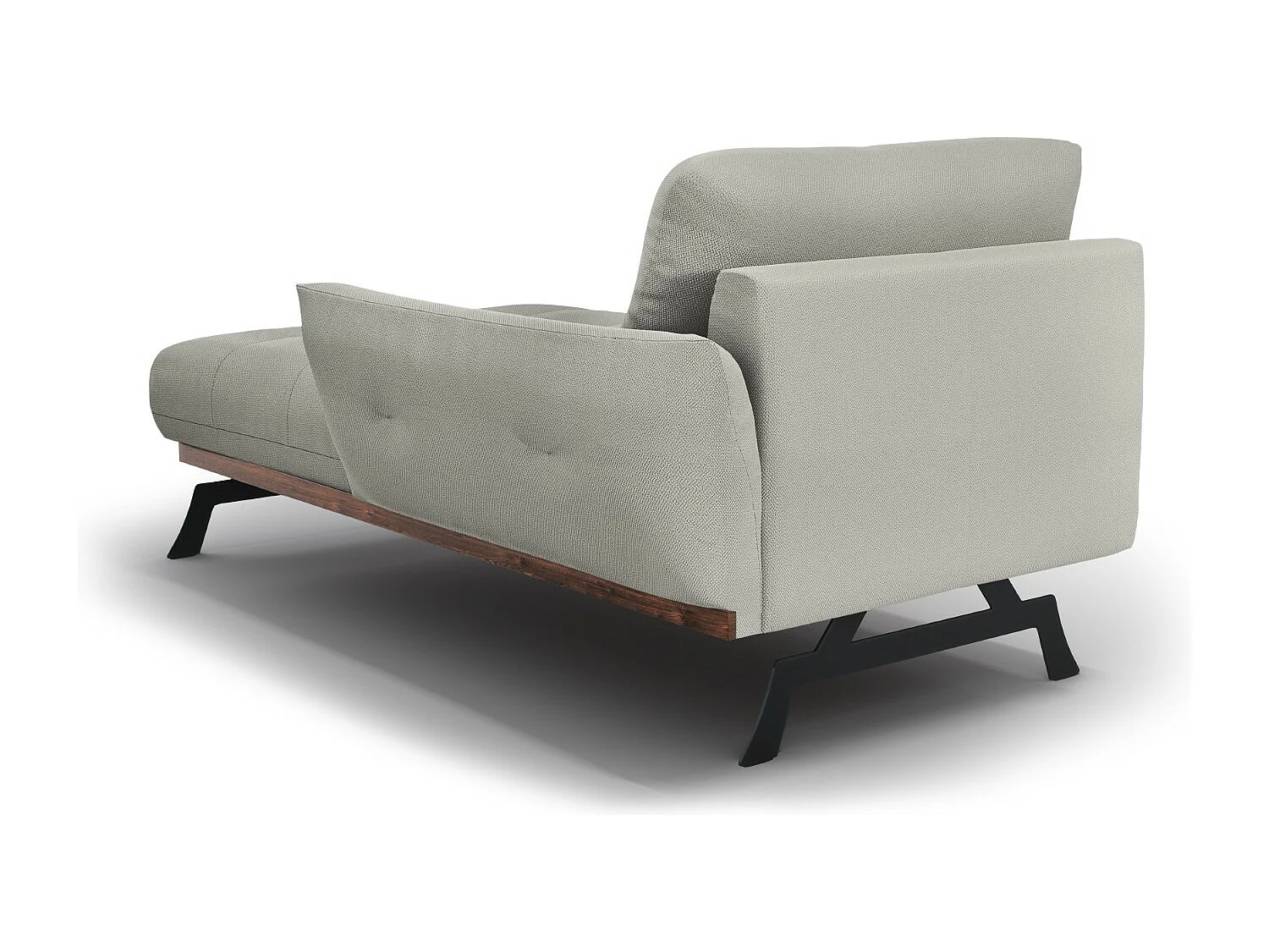 CXL by Christian Lacroix - Méridienne droite "Olivier" en tissu structurel gris clair - 171x100x87cm