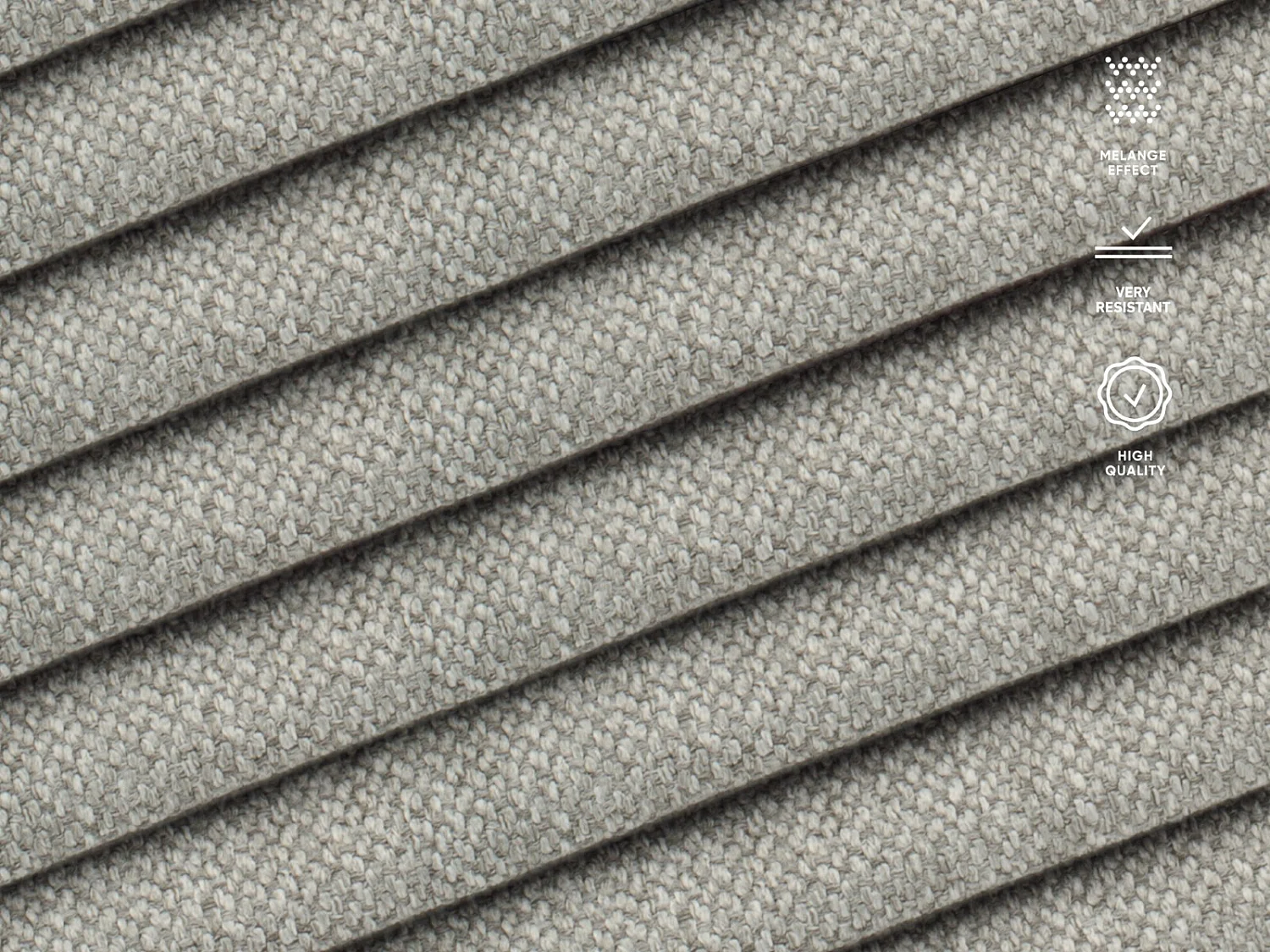 CXL by Christian Lacroix - Méridienne droite "Olivier" en tissu structurel gris clair - 171x100x87cm