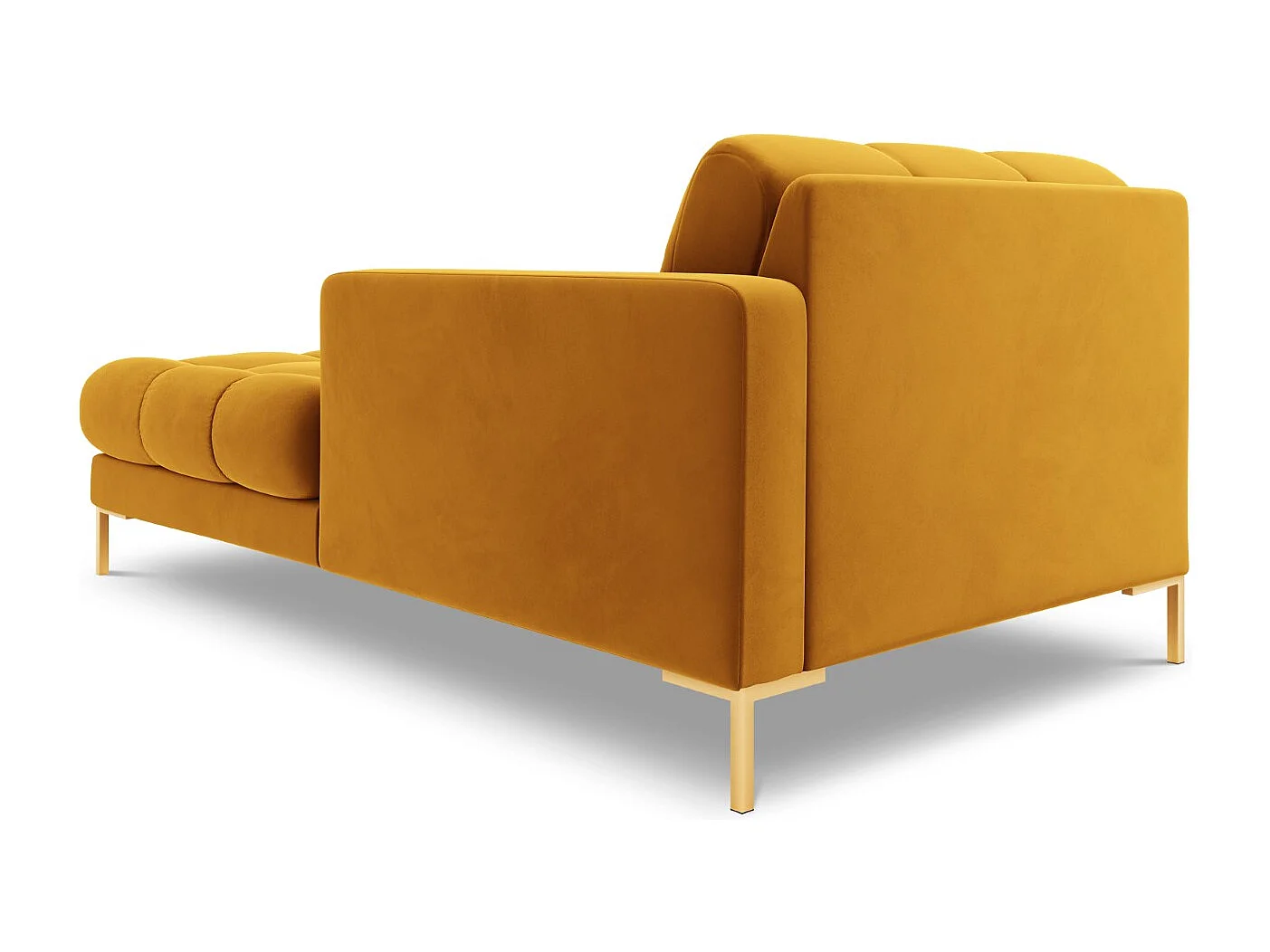 Cosmopolitan Design - Rechter chaise longue "Bali" Flueel, GEEL - 185x102x75cm