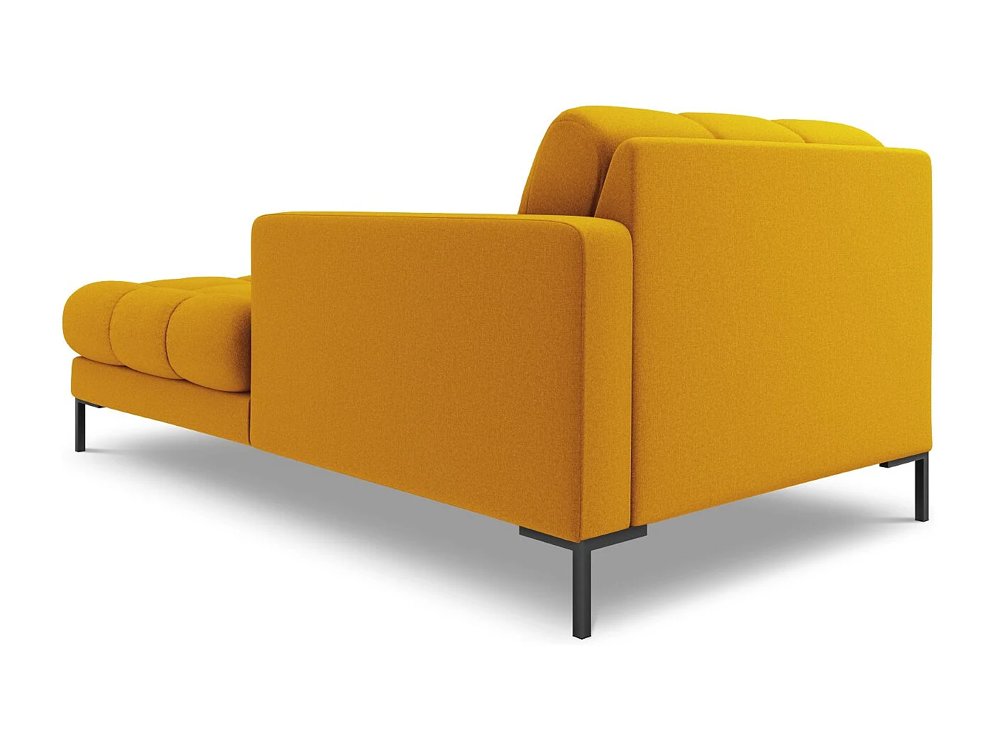 Cosmopolitan Design - Chaise longue direita "Bali" em tecido estrutural amarelo - 185x102x75cm