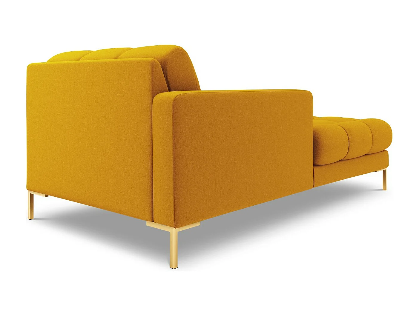 Cosmopolitan Design - Chaise longue de angulo izquierdo "Bali" de tejido estructural amarillo - 185x102x75cm