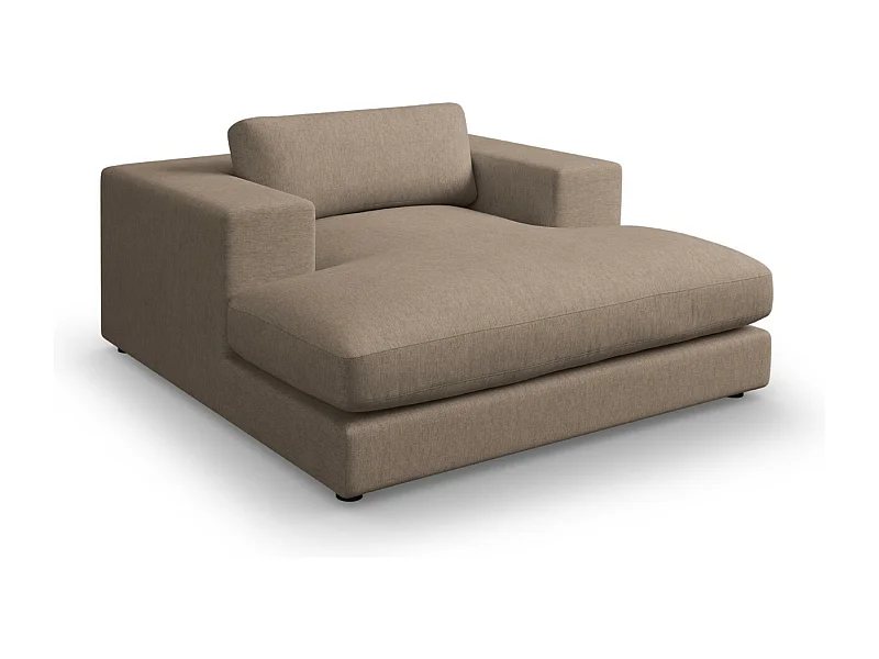 CXL by Christian Lacroix - Méridienne "Tendance" en tissu structurel marron clair - 156x140x72cm