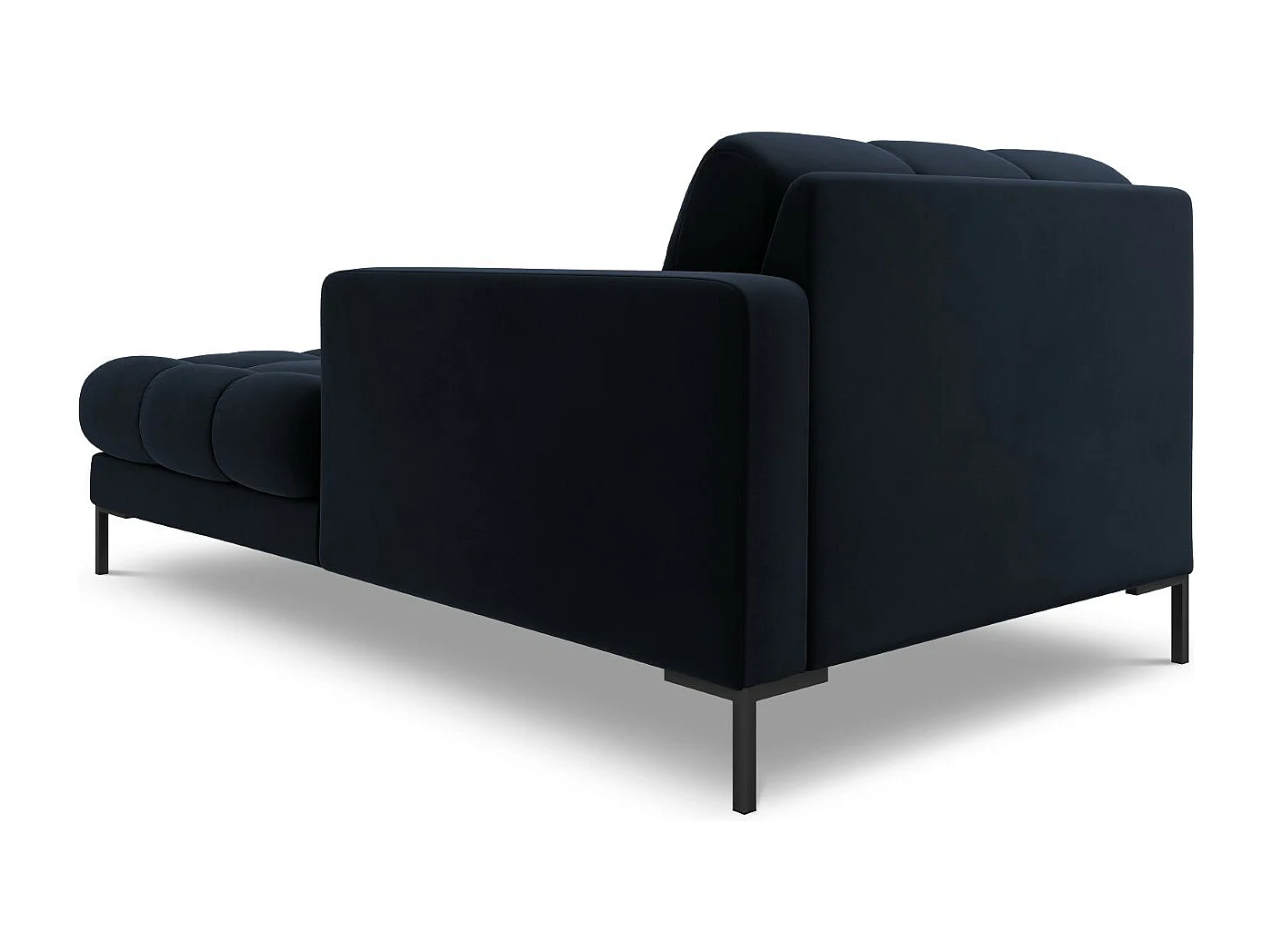 Cosmopolitan Design - Chaise longue destra "Bali" in velluto blu scuro - 185x102x75cm