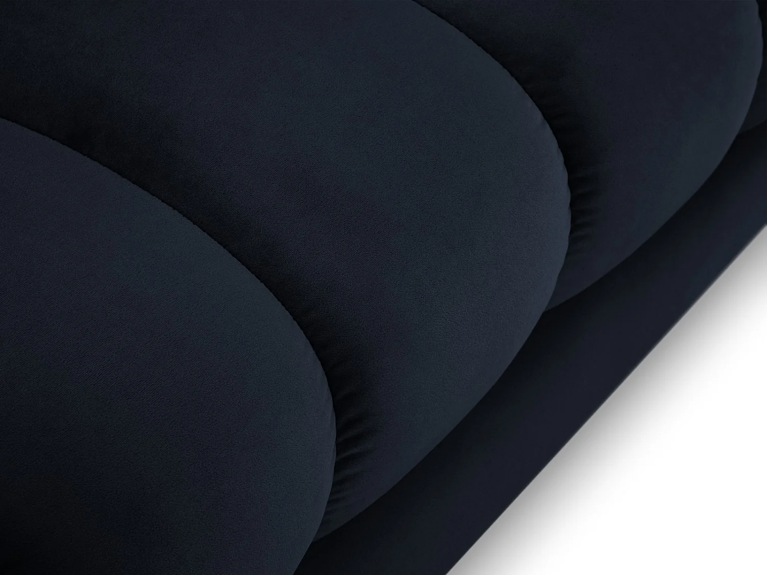 Cosmopolitan Design - Chaise longue destra "Bali" in velluto blu scuro - 185x102x75cm