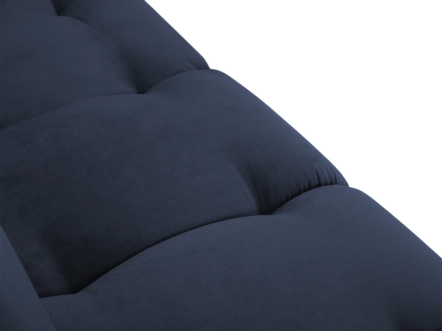 Cosmopolitan Design - Chaise longue esquerda "Hastings" 2 lugares em veludo azul real - 216x102x75cm