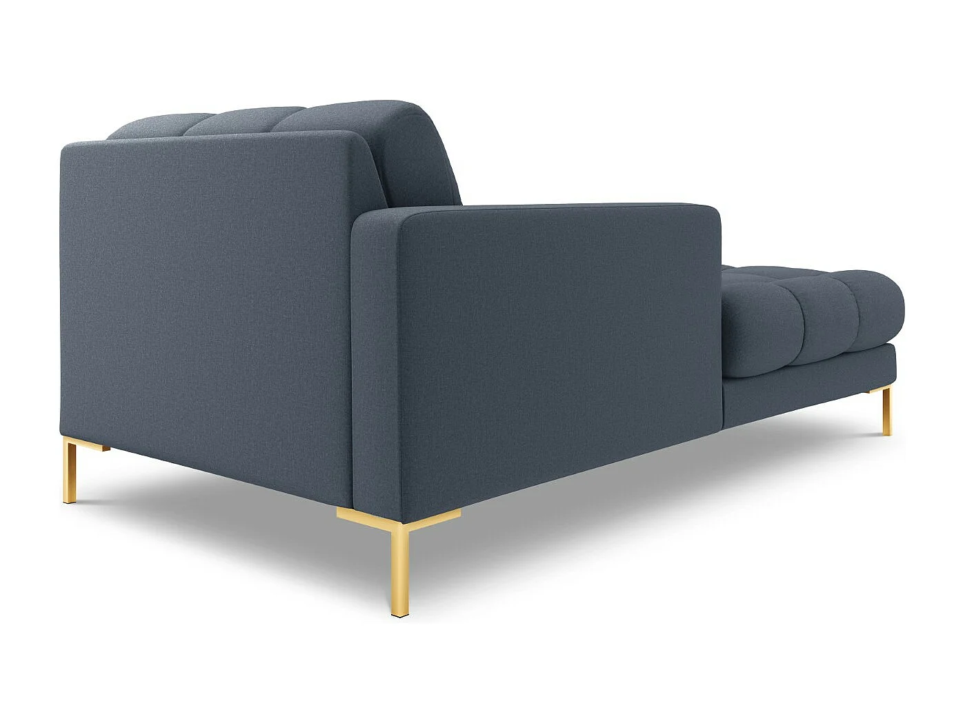 Cosmopolitan Design - Méridienne gauche "Bali" en tissu structurel bleu foncé - 185x102x75cm