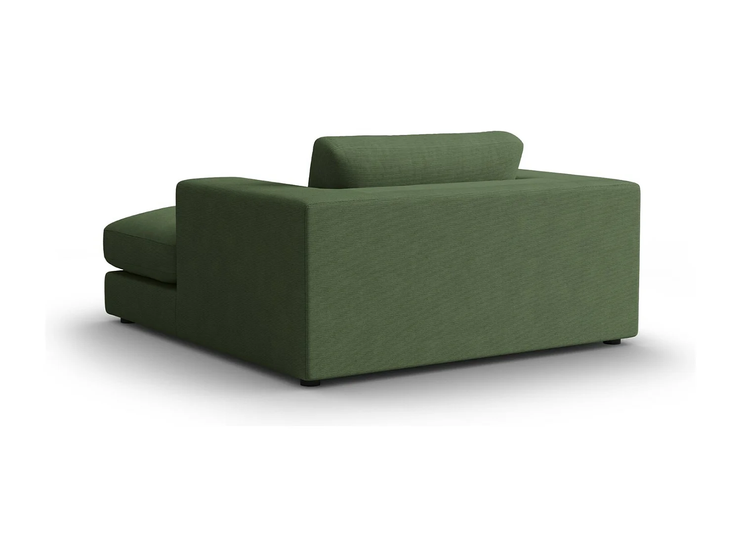 CXL by Christian Lacroix - Méridienne "Tendance" en velours côtelé vert - 156x140x72cm