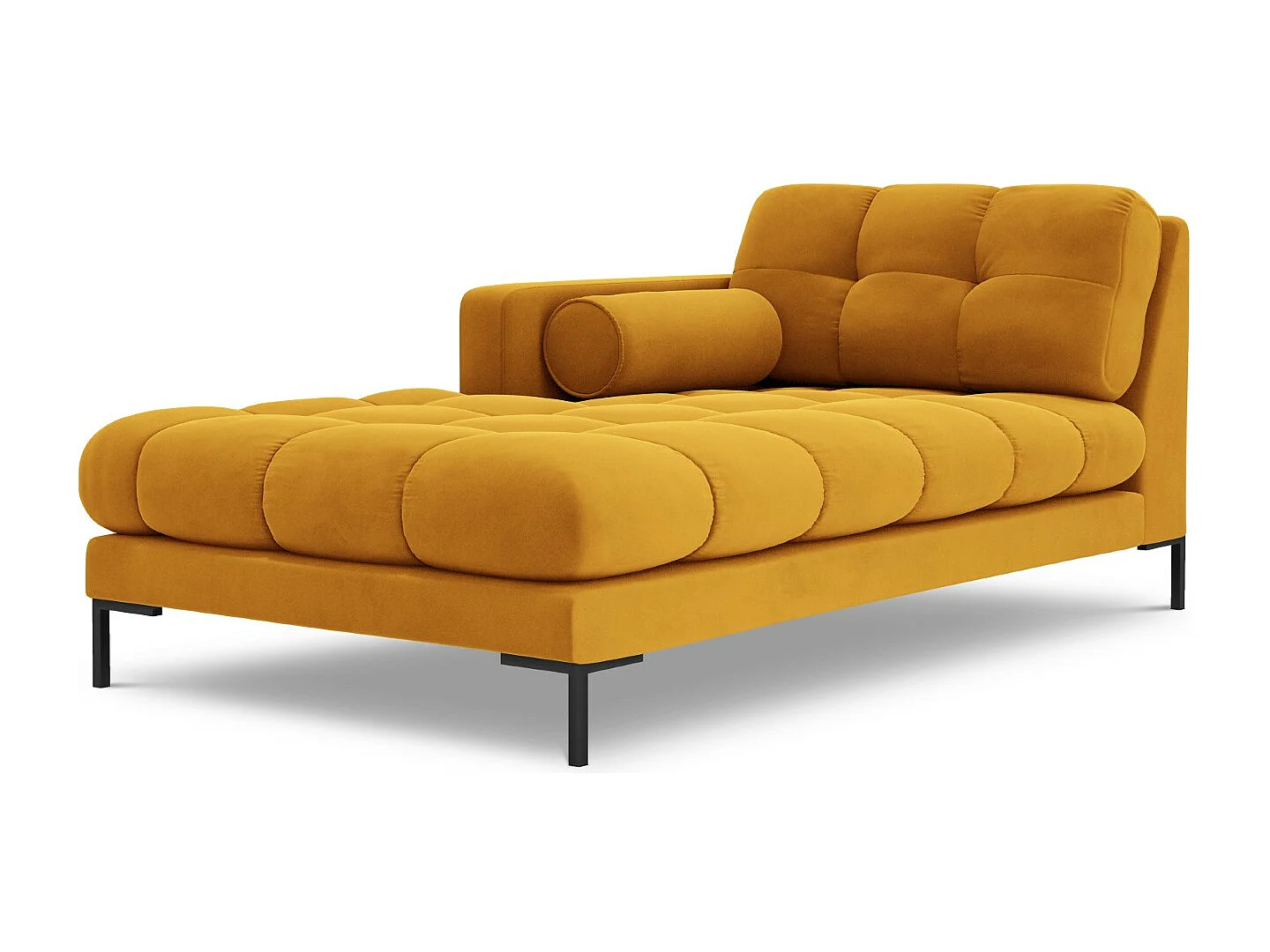 Cosmopolitan Design - Linker meridiaan "Bali" Flueel, GEEL - 185x102x75cm