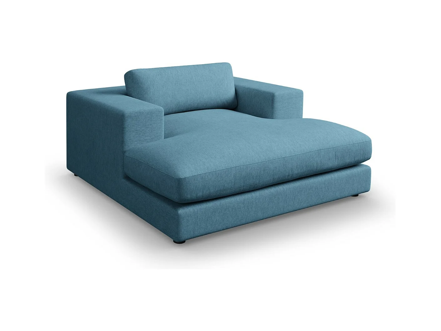 CXL by Christian Lacroix - Méridienne "Tendance" en tissu structurel bleu - 156x140x72cm