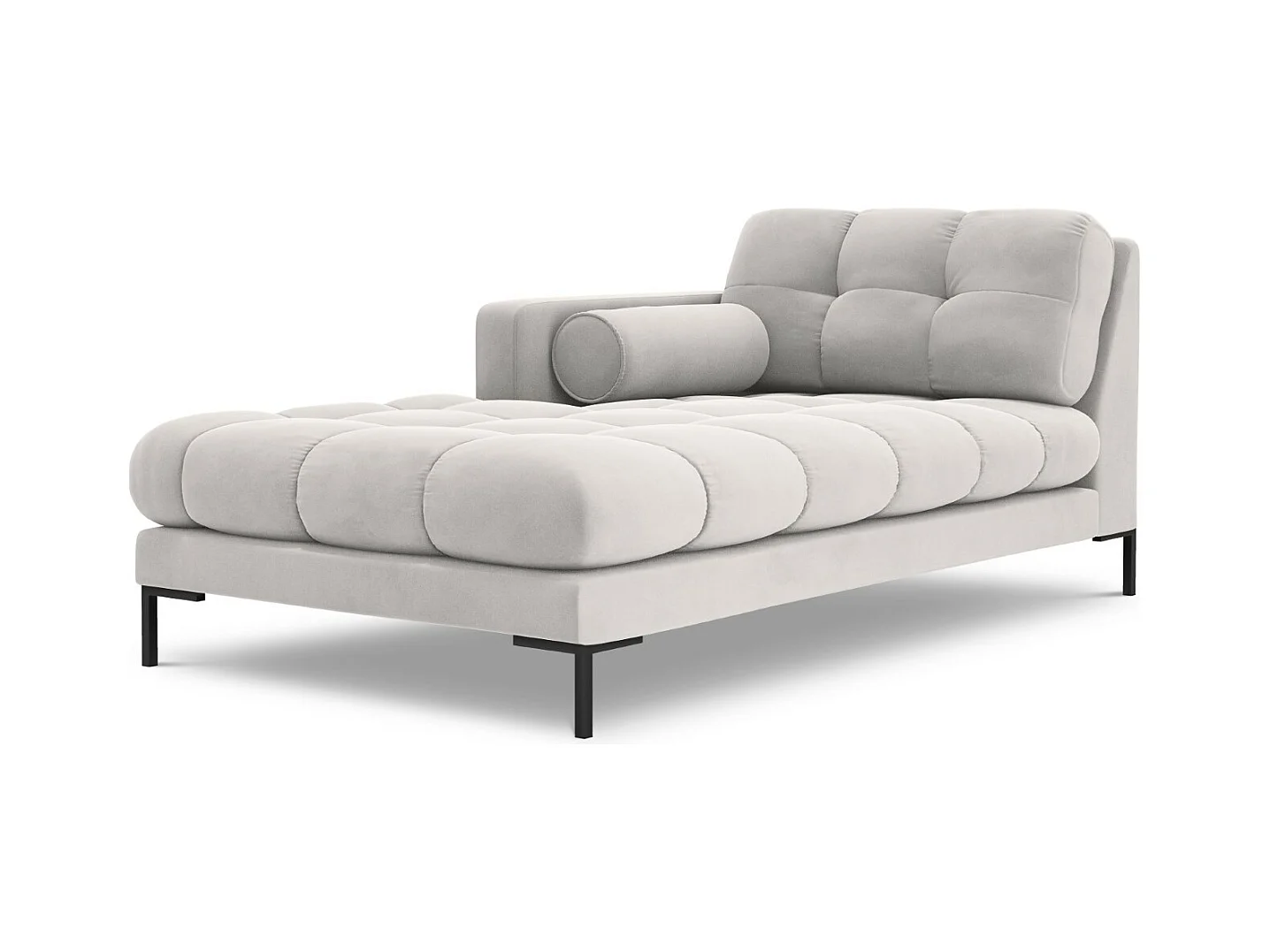 Cosmopolitan Design - Linker meridiaan "Bali" Flueel, Geld - 185x102x75cm