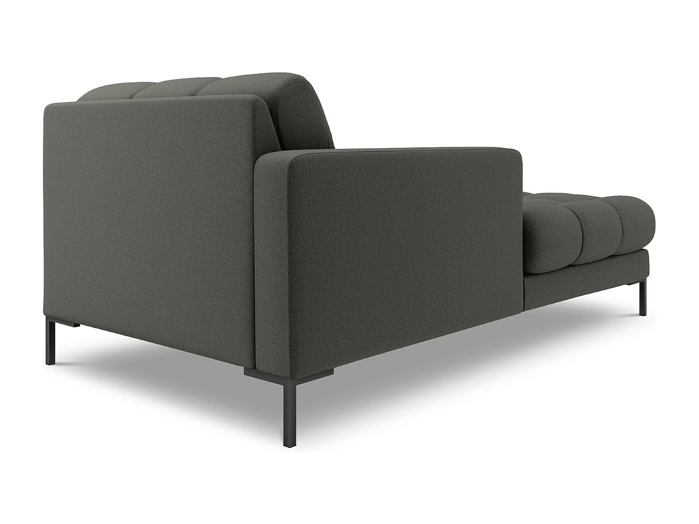 Cosmopolitan Design - Linker meridiaan "Bali" Structurele stof, Donkergrijs - 185x102x75cm