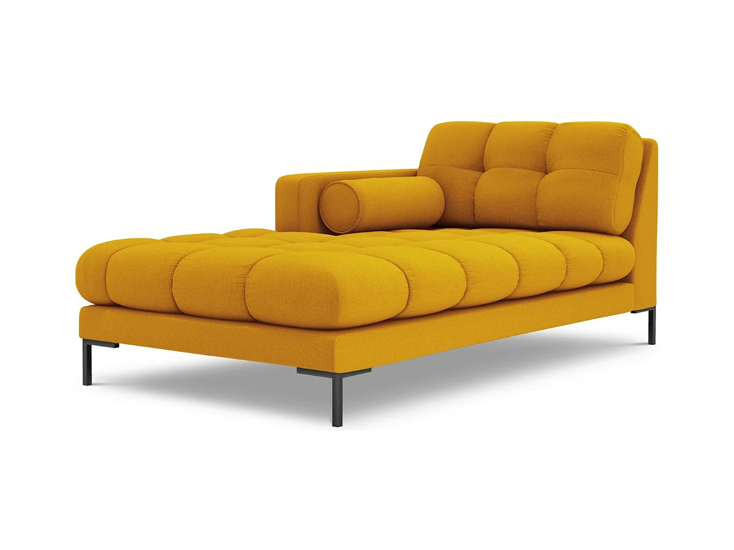Cosmopolitan Design - Linker meridiaan "Bali" Structurele stof, GEEL - 185x102x75cm