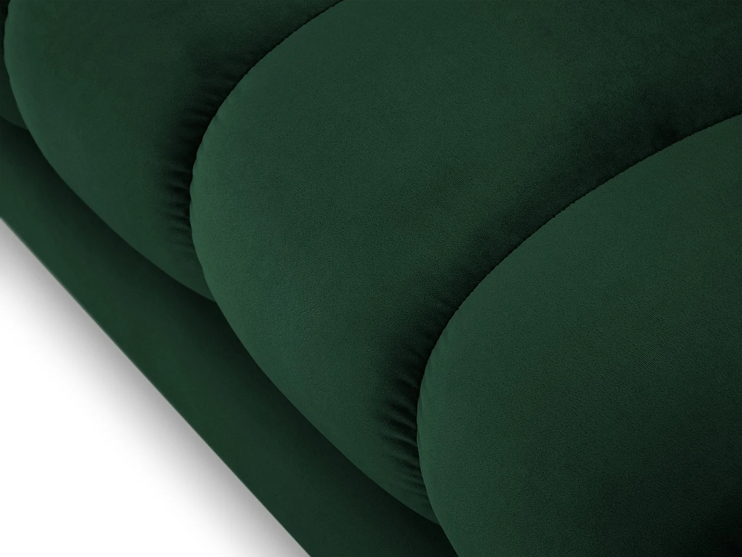 Cosmopolitan Design - Chaise longue sinistra "Bali" in velluto verde bottiglia - 185x102x75cm