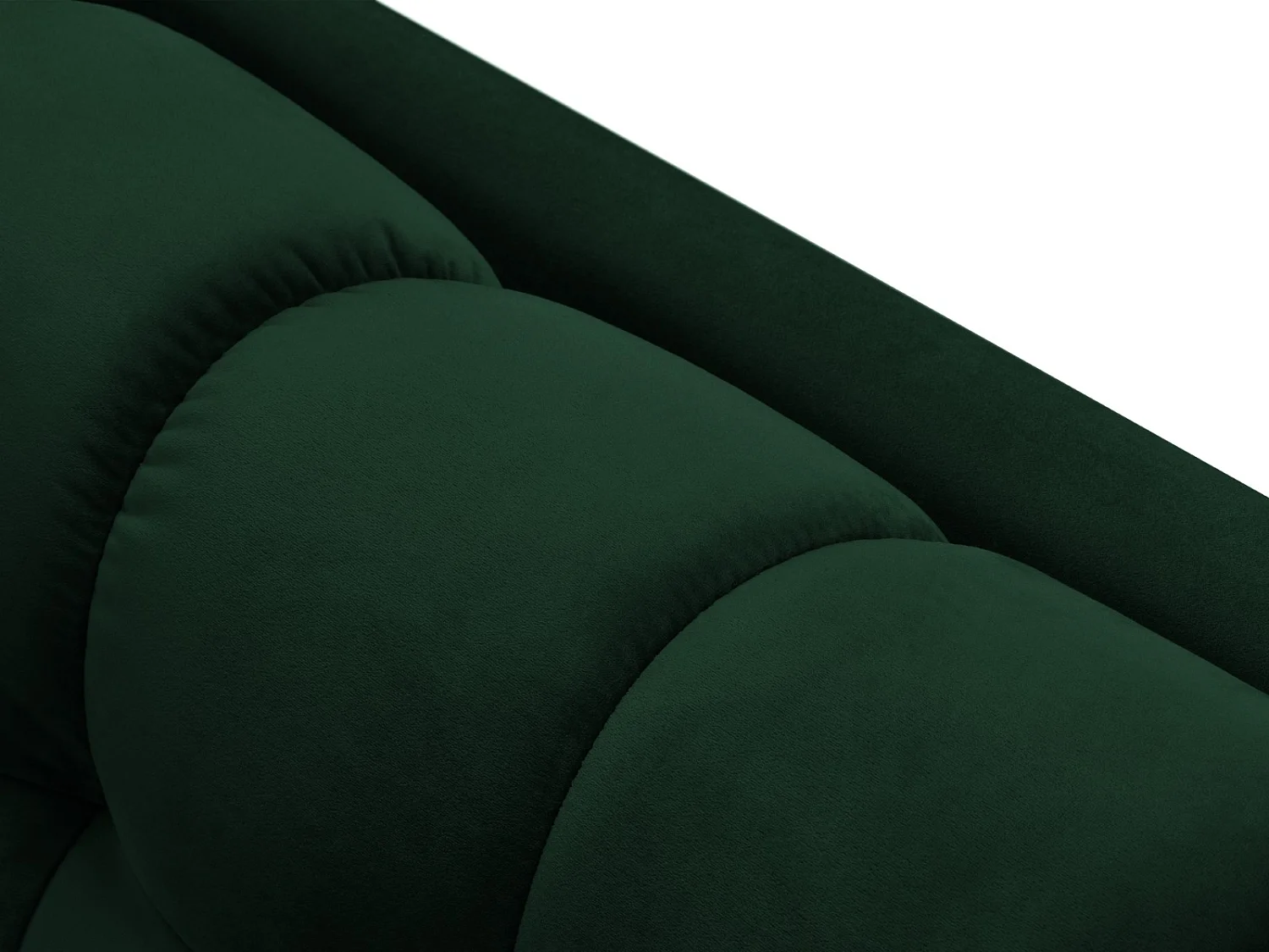 Cosmopolitan Design - Chaise longue sinistra "Bali" in velluto verde bottiglia - 185x102x75cm
