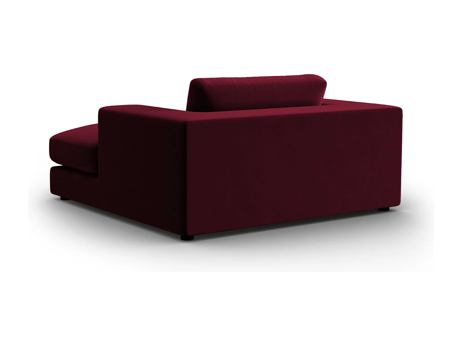 CXL by Christian Lacroix - Méridienne "Tendance" en velours rouge - 156x140x72cm