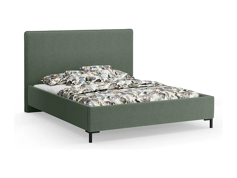 CXL by Christian Lacroix - Opbergbed met hoofdeinde "Polly" 180x200cm, Chenille, Mosgroen - 220x190x120cm